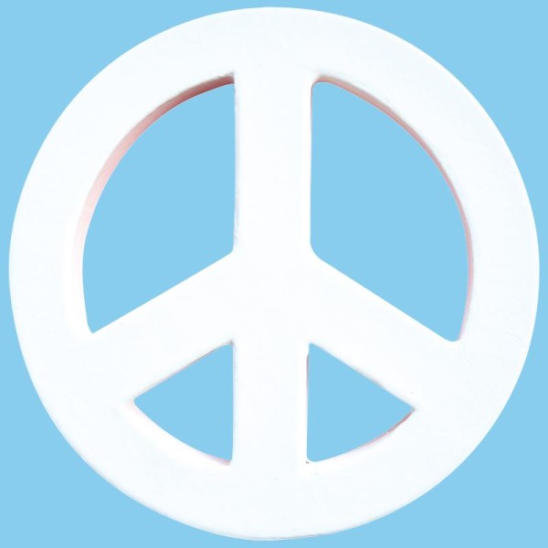 Symbole Peace and love en carton 12 cm - Photo n°1