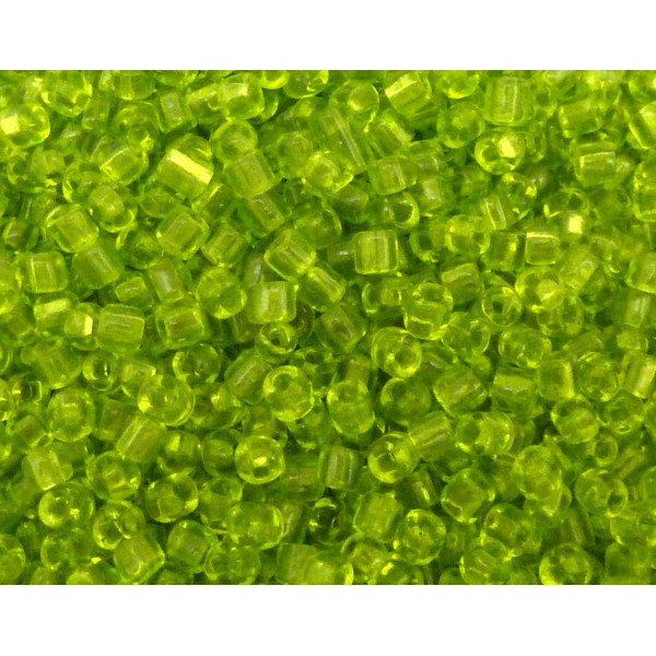 20g De Perles De Rocaille De Couleur Vert Transparent 3,5mm En Verre - Photo n°1