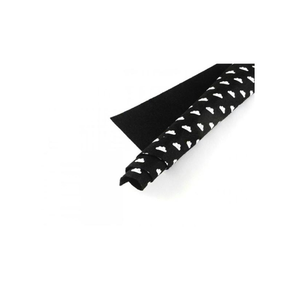 2 Feuilles De Feutrine Noir à Nuages Blancs 30x30cm - Photo n°1