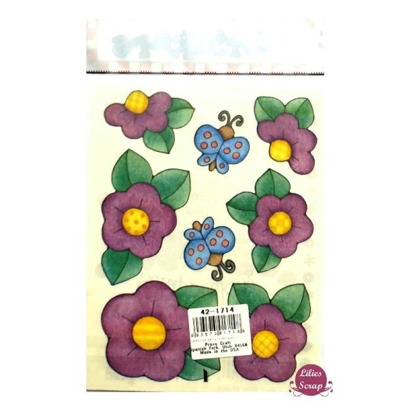 Stickers fleurs 15 x 11,5 cm scrapbooking carterie créative - Photo n°2