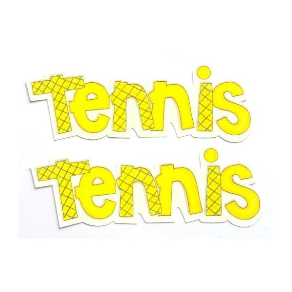 2 Découpes Tennis 13,5 cm My Mind's eye scrapbooking - Photo n°1