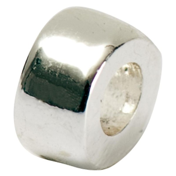 Perle émaillée anneau argenté 7 mm - Photo n°1