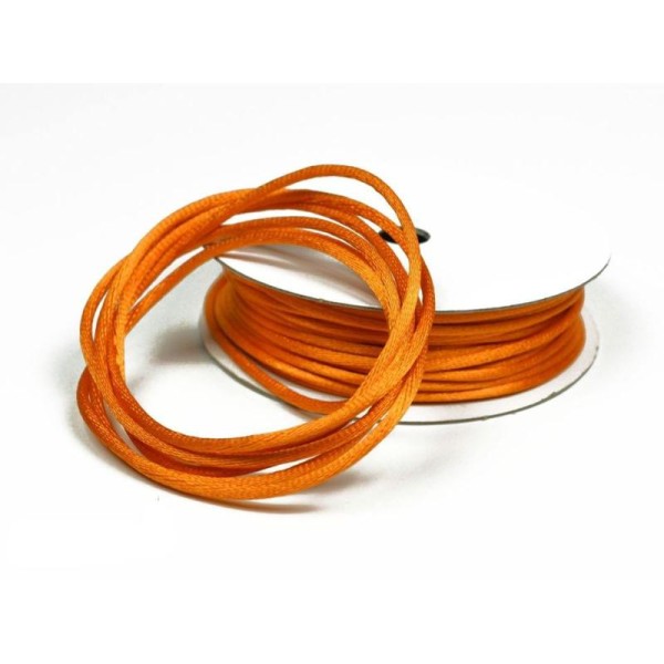 Cordon queue de rat 2 mm d'épaisseur bobine de 10 metres colori orange - Photo n°2