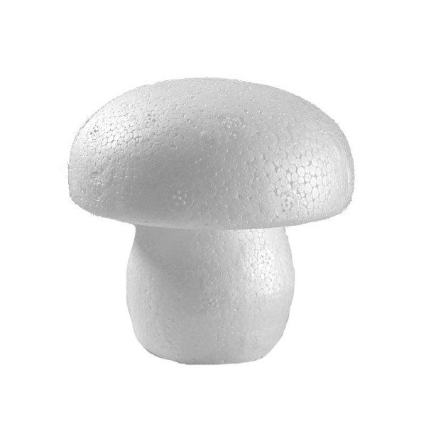 Champignon bombé en Polystyrène, hauteur.7,5 cm, à customiser - Photo n°1