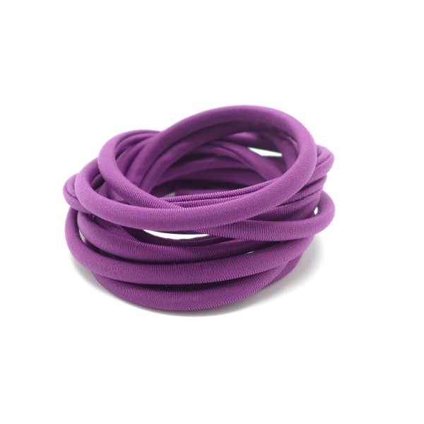 2m Cordon Lycra Élastique 5mm Style Spaghetti Violet Prune - Photo n°1