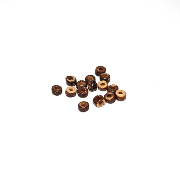 Rondelle de noix de coco marron  x50 - Photo n°1