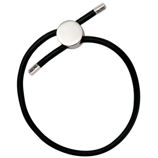 Bracelet silicone noir 20 cm - Photo n°1