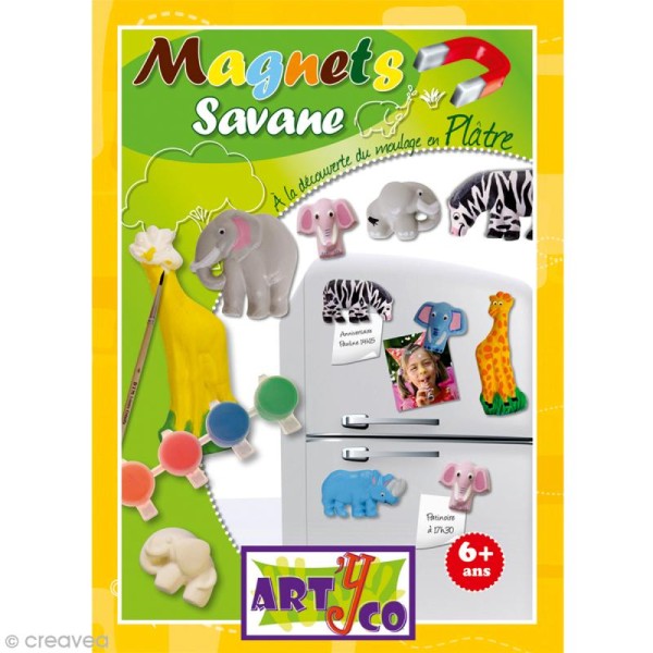 Kit création Magnets animaux de la savane - Photo n°1