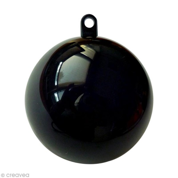 Boule plastique noir 5 cm - Photo n°1