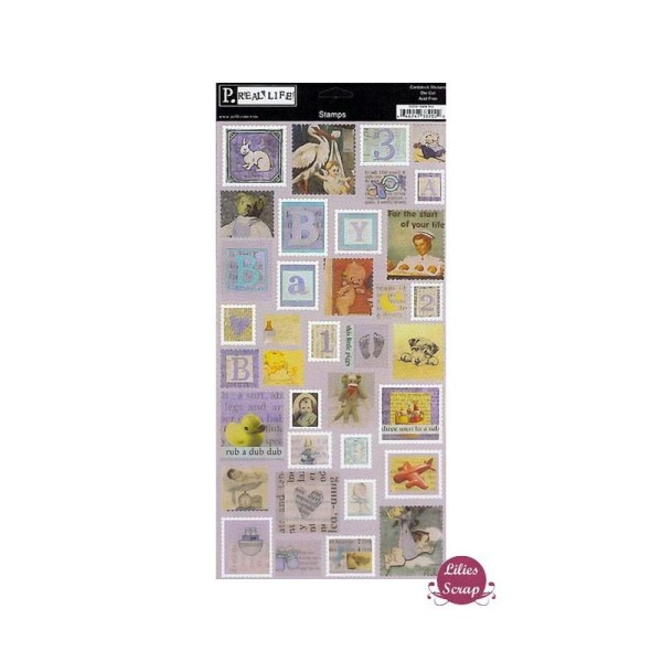 Stickers timbres bébé  Pebbles Inc 31 x 15 cm scrapbooking - Photo n°1