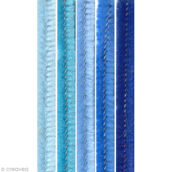 Assortiment de fil cure-pipe Bleu 30 cm x 50 - Photo n°1