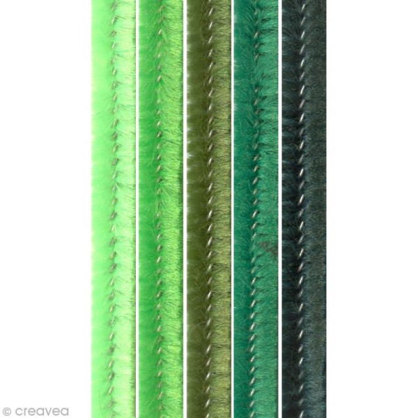 Assortiment de fil cure-pipe Vert 30 cm x 50 - Photo n°1