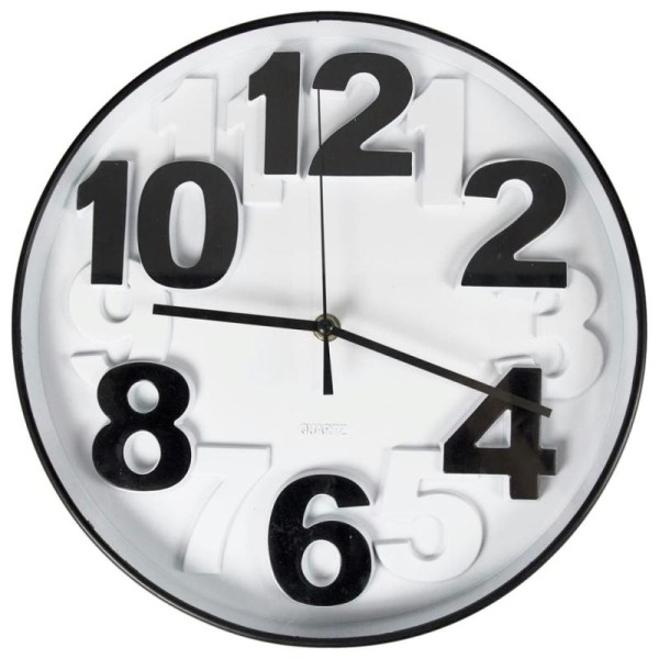 Gusta Horloge 29,5 X 4 Cm Noir Et Blanc 04160460 - Photo n°1