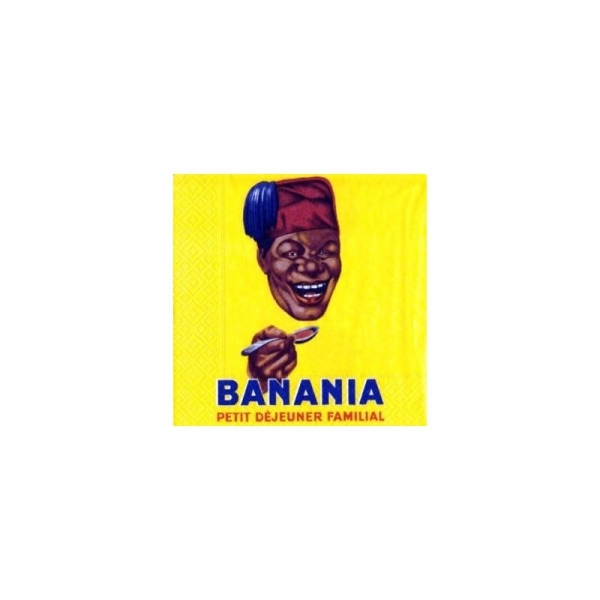 Lot de 2 Serviettes en papier motif Chocolat Banania, 33 cm x 33 cm - Photo n°1