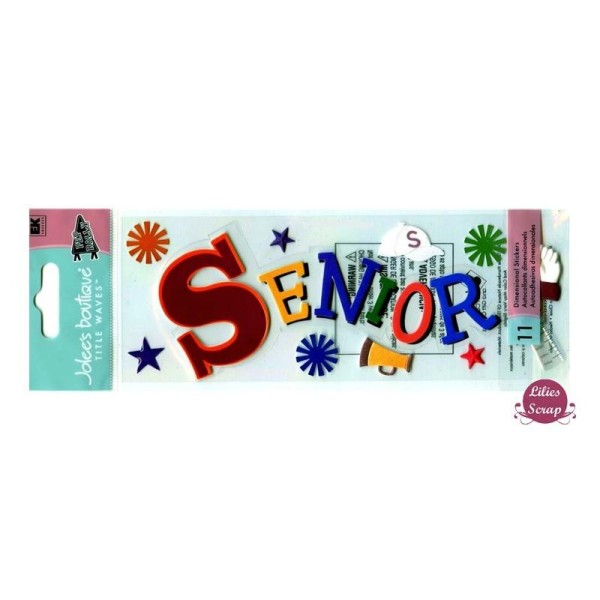 Stickers 3D Senoir Jolee's scrapbooking carterie créative - Photo n°1
