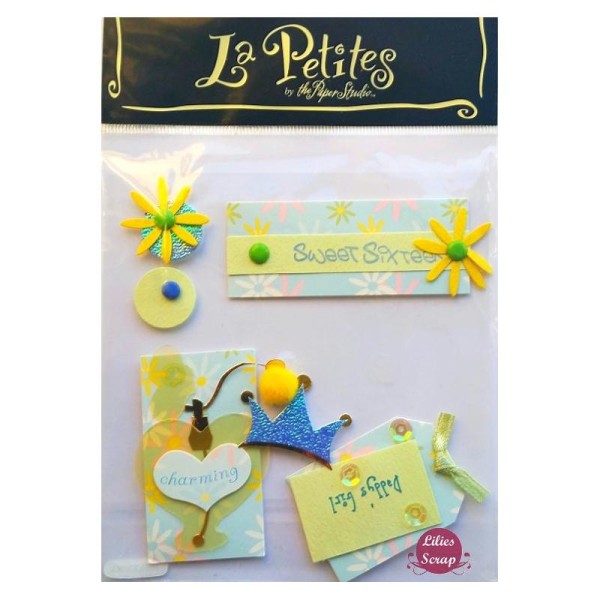 Stickers 3D Anniversaire 16 ans Sweet sixteen La Petites - Photo n°1