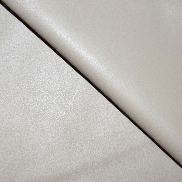 Tissu simili cuir beige stretch / faux cuir beige (par multiples de 20cm) - Photo n°1