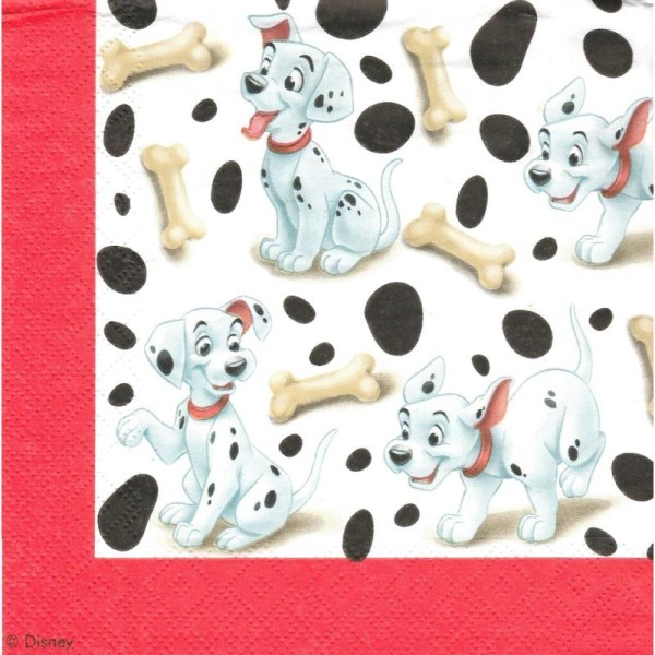 4 Serviettes en papier Dalmatiens Format Lunch - Photo n°1