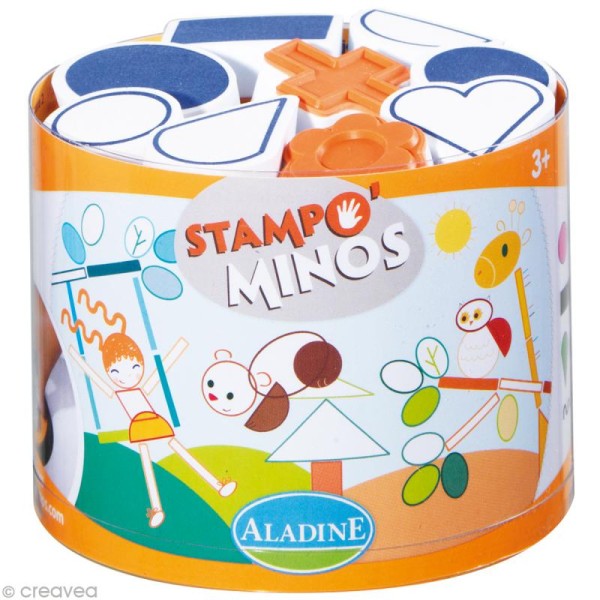 Kit 10 tampons enfant Stampo'minos Formes géométriques - Photo n°1