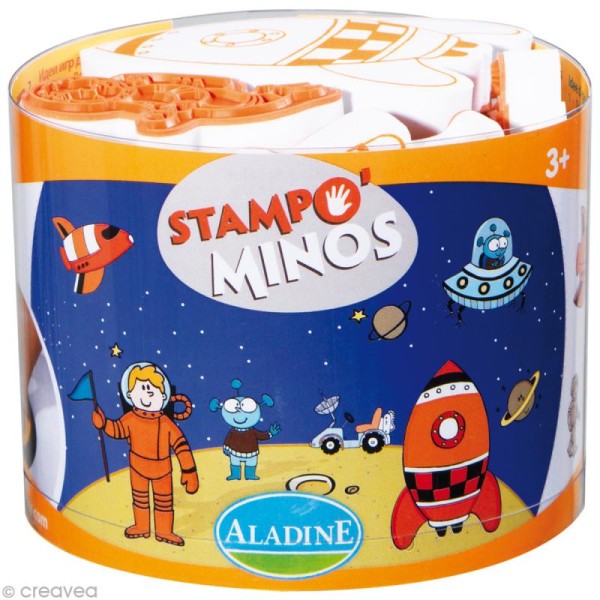 Kit 10 tampons enfant Stampo'minos Dans l'espace - Photo n°1