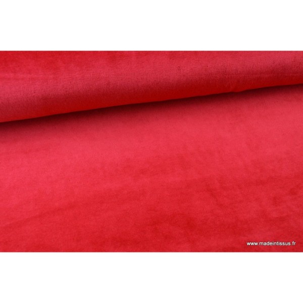 Tissu velours rasé pyjamas nicky Rouge .x1m - Photo n°3