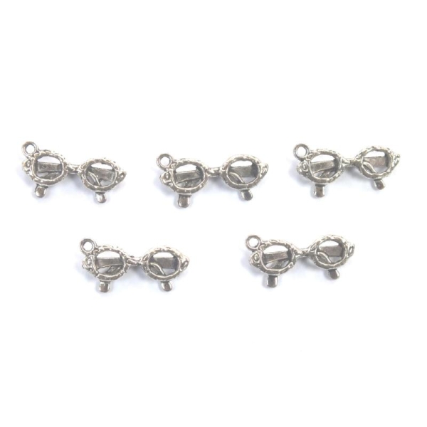 LOT  5 CHARMS METALS : lunette 21mm - Photo n°1