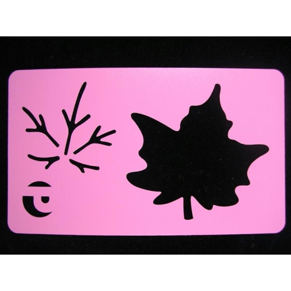 POCHOIR ROSE  vinyle lavable 12*7cm : thème fall (n° 9) - Photo n°1