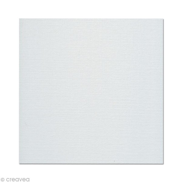 Carton entoilé en coton blanc 10 x 10 cm x 3 - Photo n°1