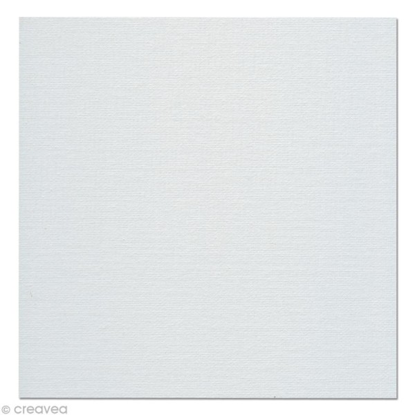 Carton toilé en coton blanc 20 x 20 cm - Photo n°1