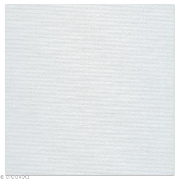 Carton toilé en coton blanc 30 x 30 cm - Photo n°1