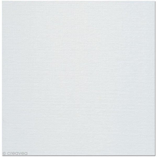 Carton toilé en coton blanc 40 x 40 cm - Photo n°1