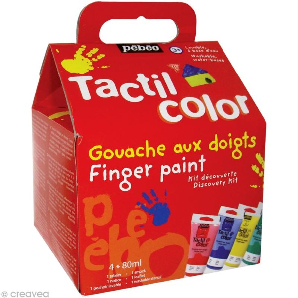 Kit de peinture aux doigts Tactil Color - 3d Bubble Nacrées - 6 x 100 ml -  Peinture au doigt - Creavea