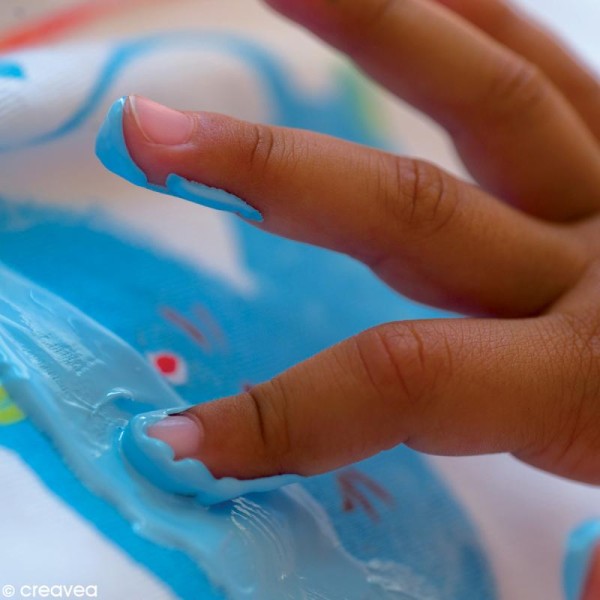 Kit de peinture au doigt textile Finger paint Pebeo 6 x 100 ml - Photo n°3