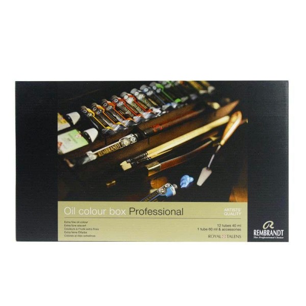 Coffret huile Rembrandt Professional 12x40ml + 1x 60ml+ accessoires - Photo n°1