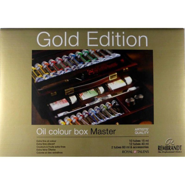Coffret huile Rembrandt Master Gold Edition 24 tubes - Photo n°1