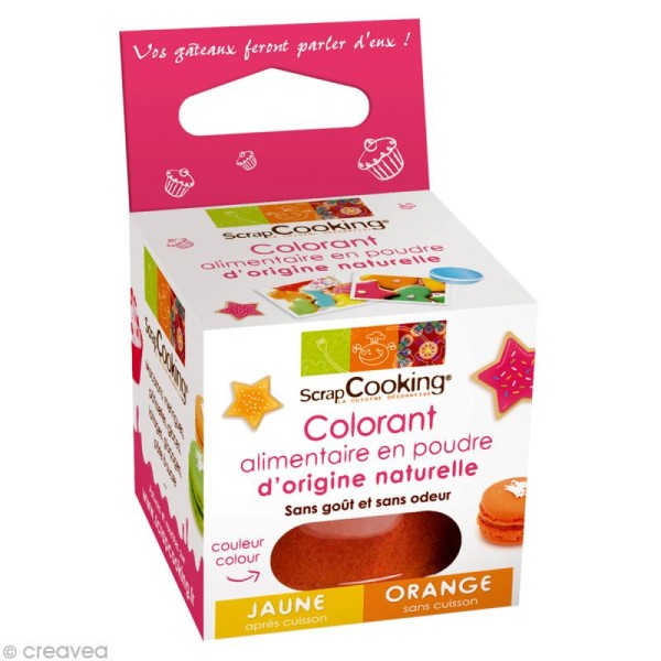 Colorant poudre alimentaire naturel Orange 10 gr - Photo n°1
