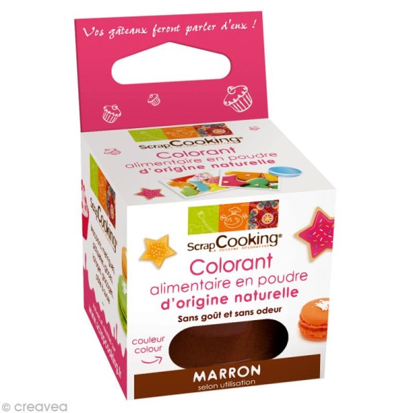 Colorant poudre alimentaire naturel Marron 10 gr - Photo n°1