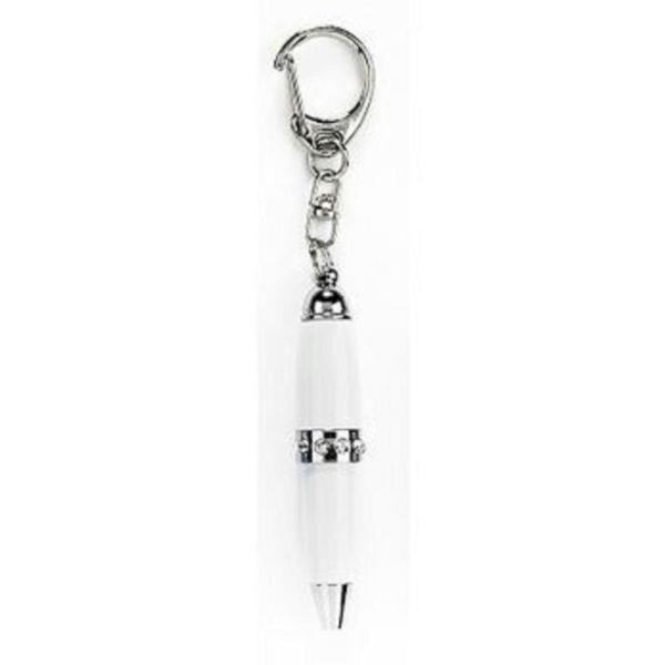 Mini stylo porte-clefs - Blanc - Photo n°1