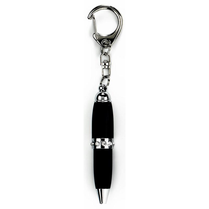 Blanc Lagiwa Porte-clés mini stylo avec strass couleur au choix avec 1 cadeau bonus