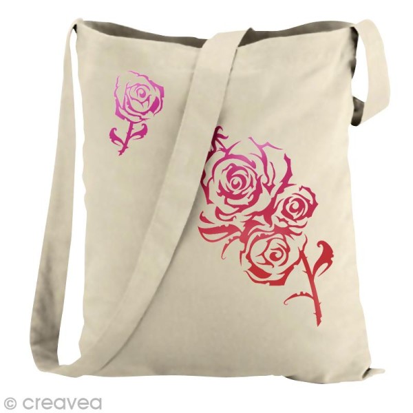 Pochoir MyStyle pour textile Rose et épines 21 x 29,7 cm - Photo n°2