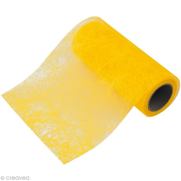 Mini chemin de table jaune non tissé 10 cm x 5 m - Photo n°1