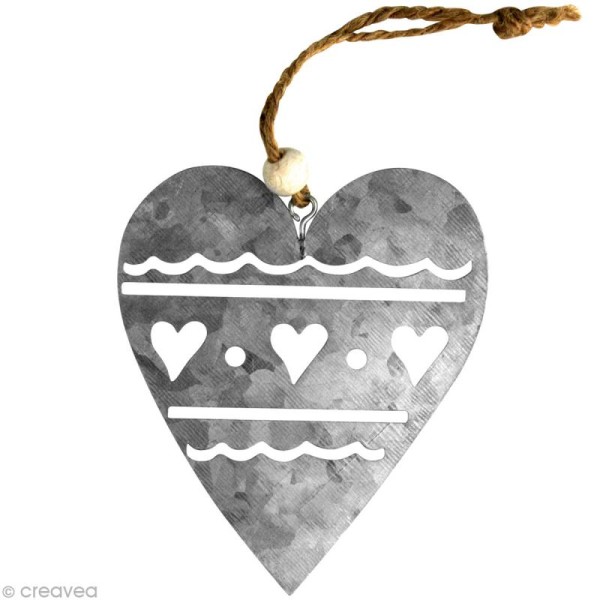 Pendentif coeur en métal x 2 - Photo n°1