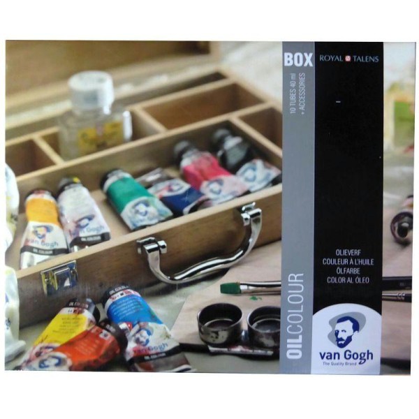 Huile Van Gogh - Box 10 tubes 40ml + accessoires - Photo n°1