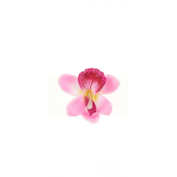 Orchidées sur pince (x6) blanc / rose - Photo n°1