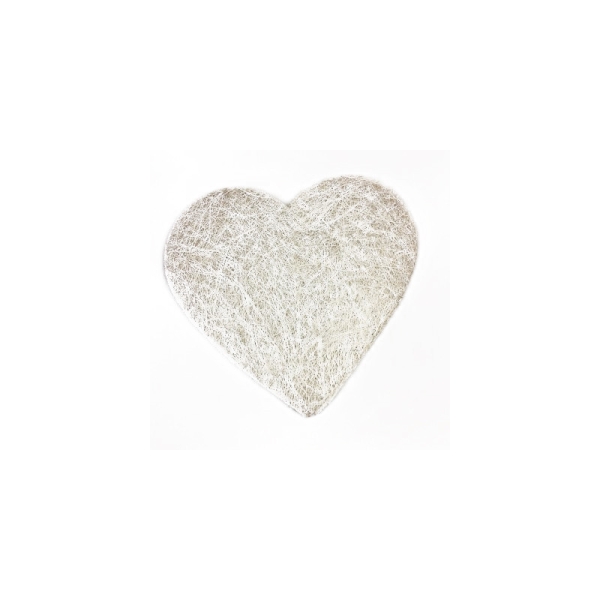 Sets coeur en sisal (x6) argent - Photo n°1