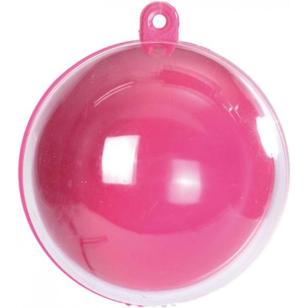 Boule transparente de couleur fuchsia - Photo n°1