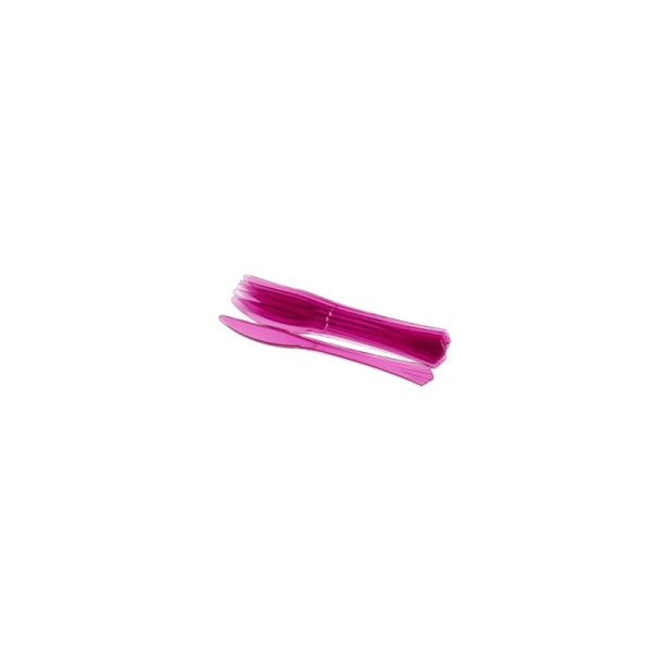Couteaux en plastique (x12) prune - Photo n°1