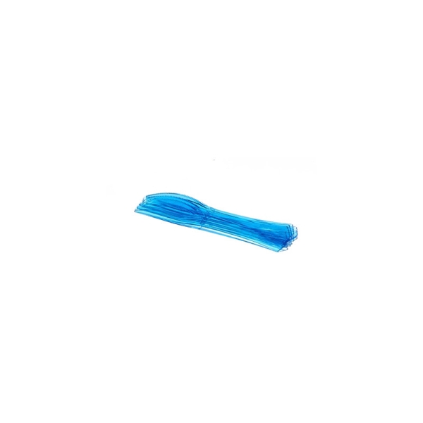 Couteaux en plastique (x12) turquoise - Photo n°1