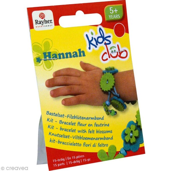 Kit bracelet en feutrine vert et turquoise - Hannah - Photo n°1