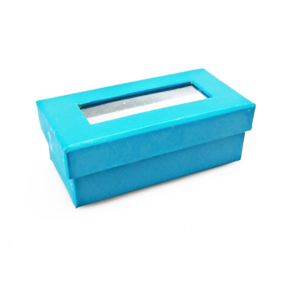 Boîtes à dragées rectangulaires (x6) turquoise - Photo n°1